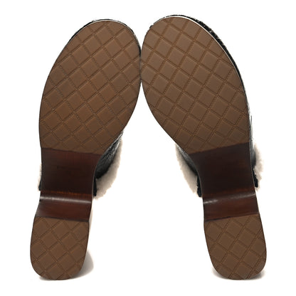 Chanel Crackled Sheepskin CC Mules 39 Black 5 of 9