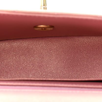 Chanel Iridescent Lambskin Quilted Mini Top Handle Rectangular Flap Pink 5 of 13