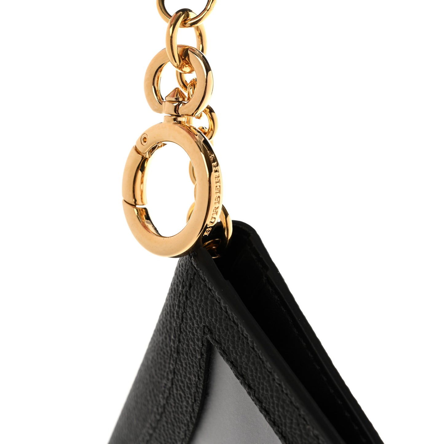 Soft Grain Calfskin Haymarket Check Camberwell Card Case Black