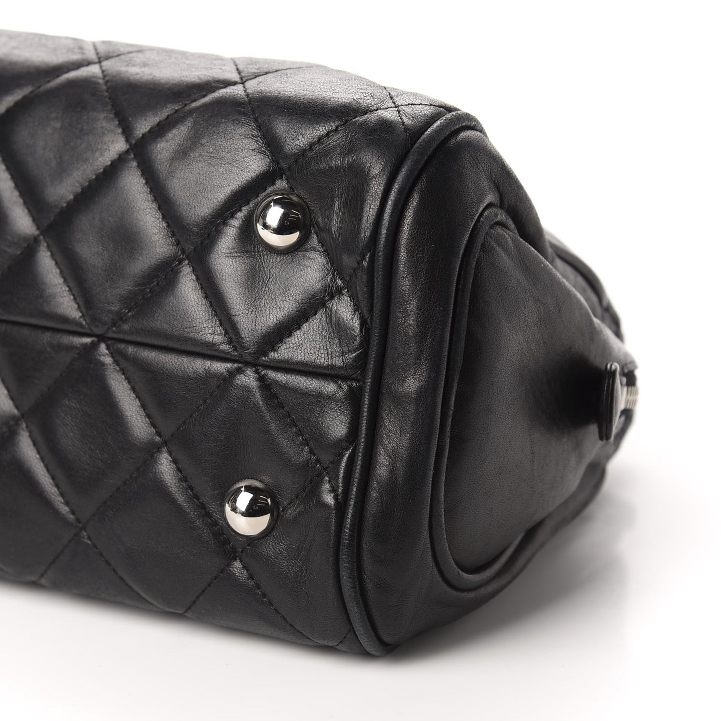 Lambskin Bijoux Chain Shopping Tote Black
