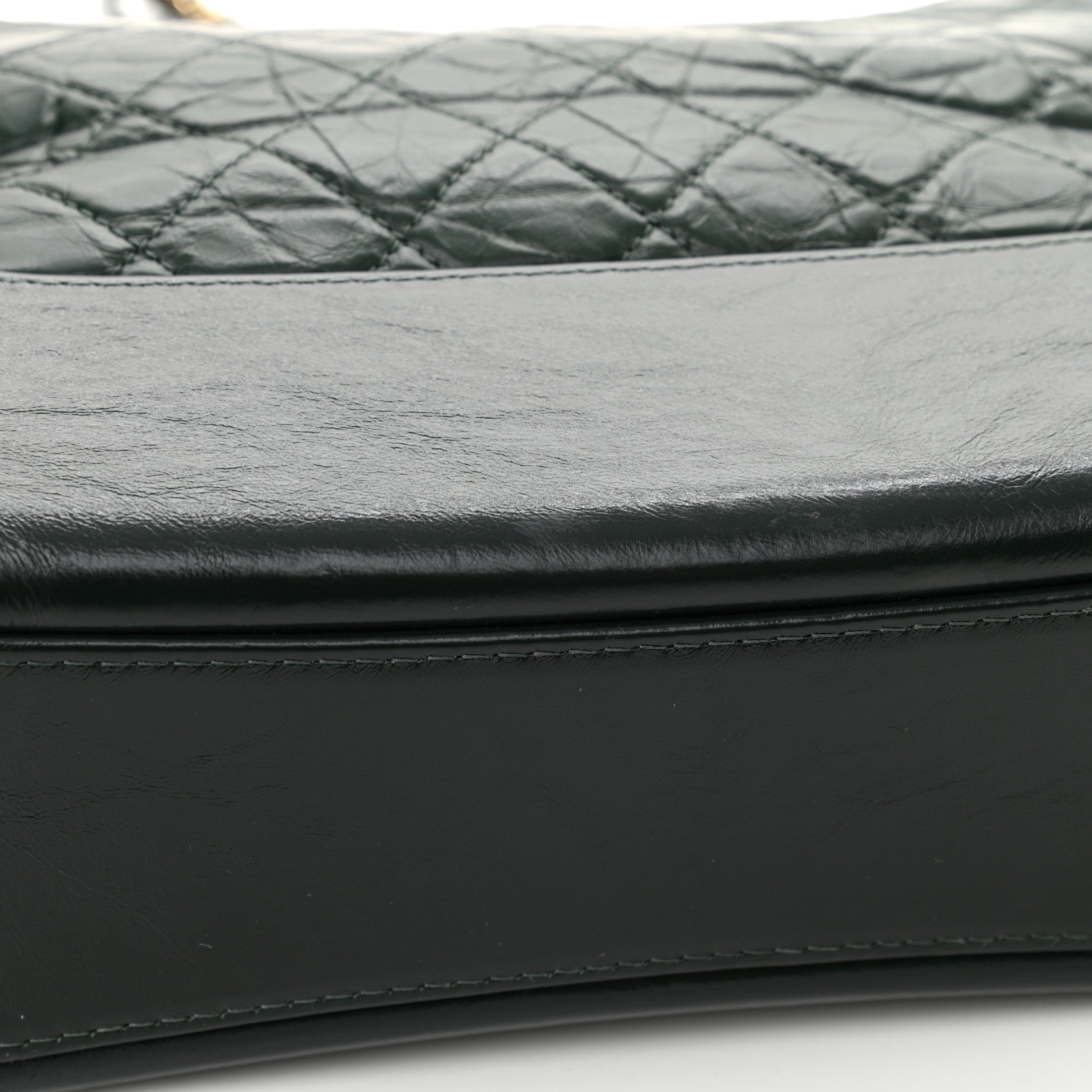 Chanel Aged Calfskin Quilted Medium Gabrielle Hobo Dark Green 11 of 14