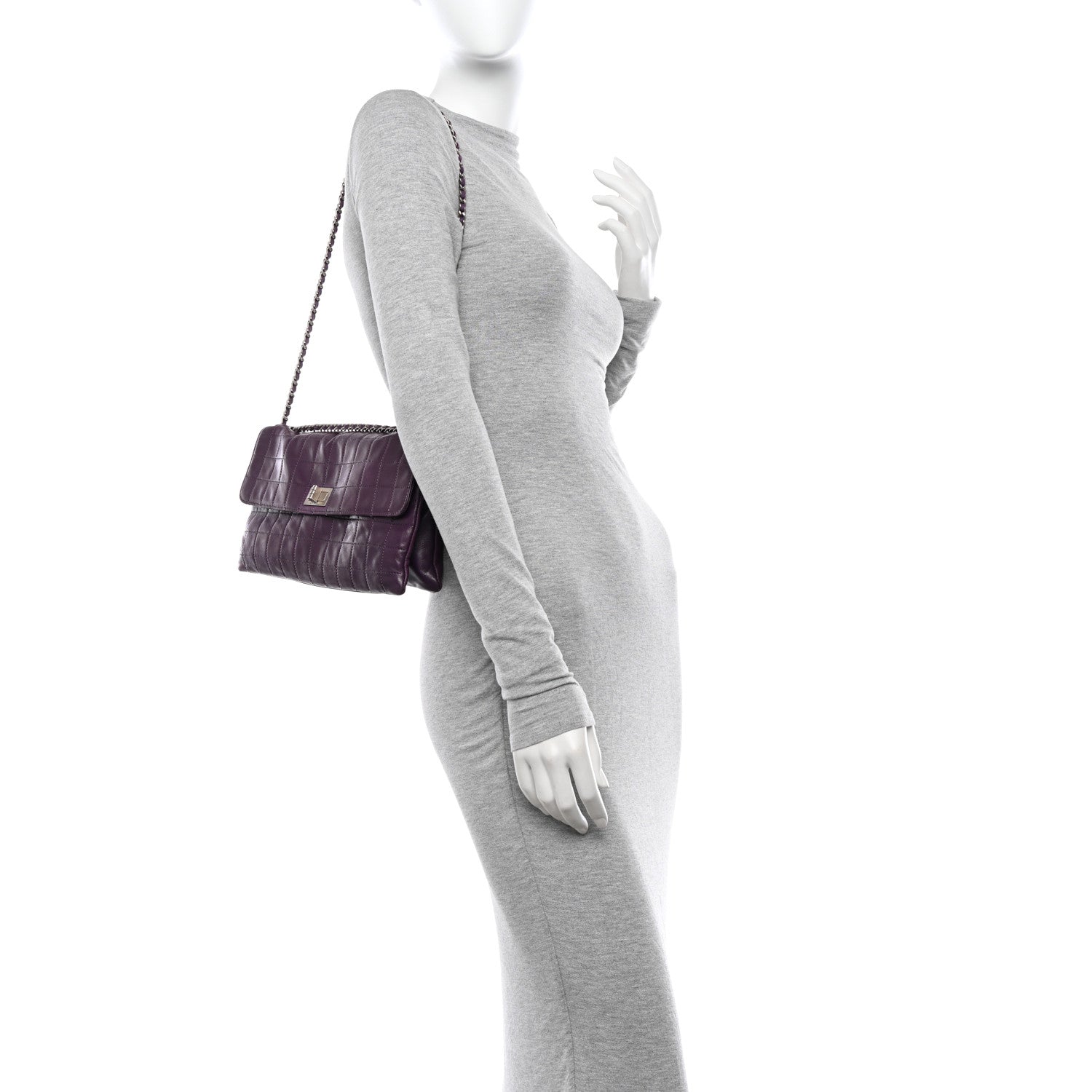 Chanel Lambskin Chocolate Bar Mademoiselle Flap Purple 2 of 11