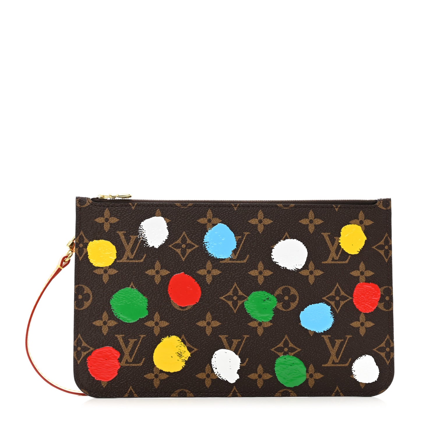 x YK Monogram Painted Dots Neverfull MM Pochette
