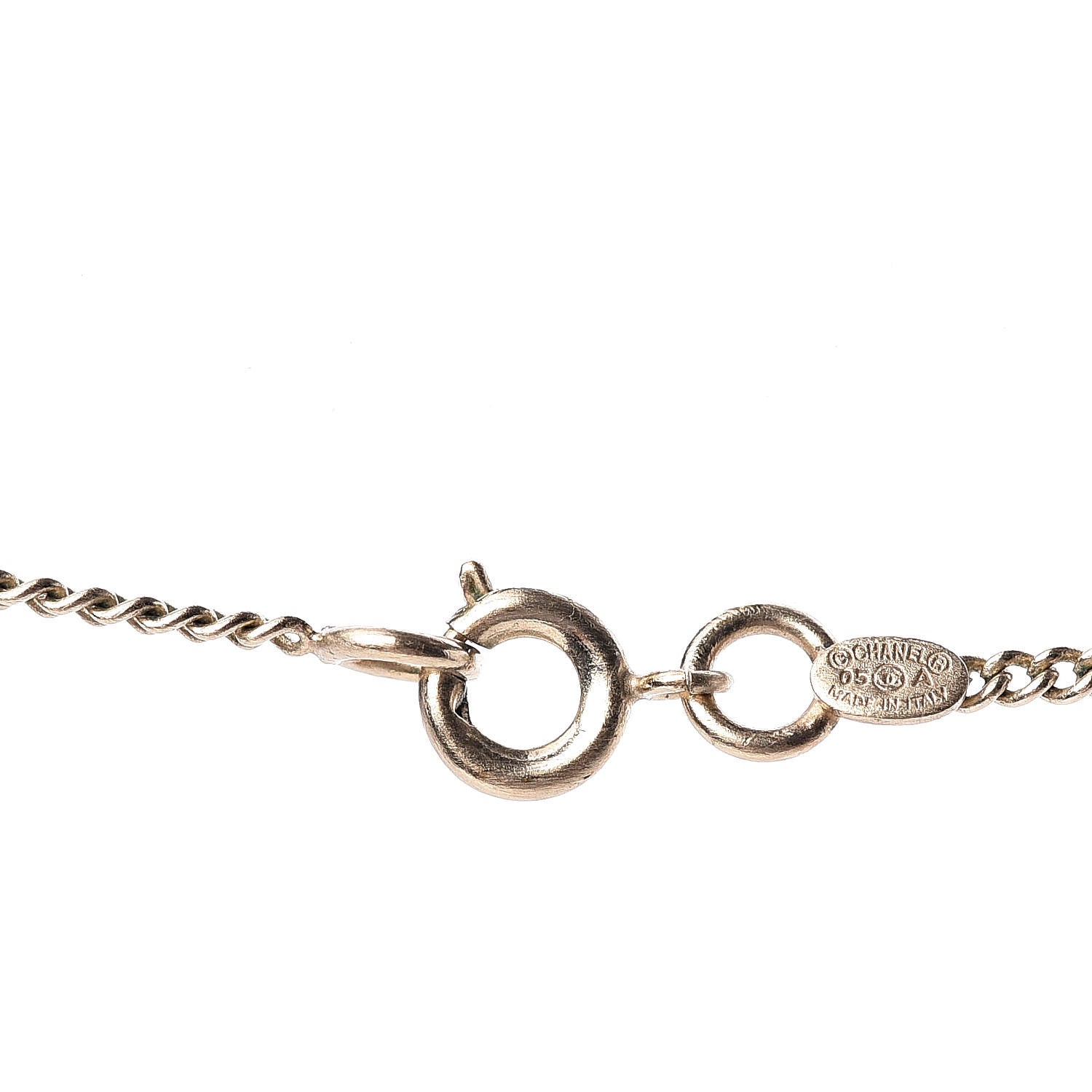 Chanel Crystal CC Heel Motif Necklace Gold 4 of 5