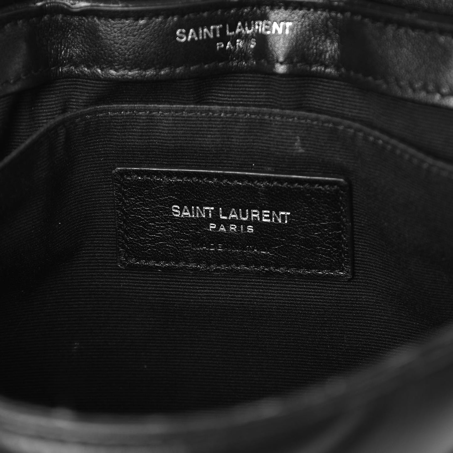 Calfskin Y Quilted Monogram Loulou Flap Bag Black
