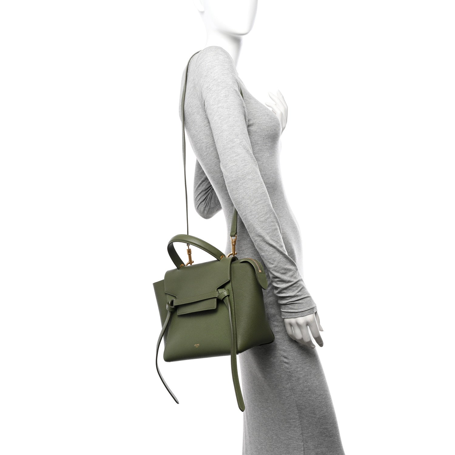 Celine Grained Calfskin Micro Belt Bag Light Khaki 2 of 15