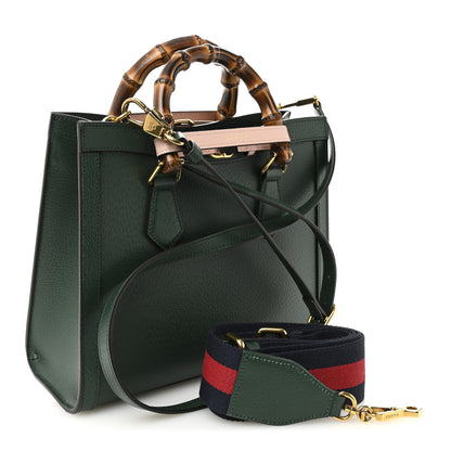 Gucci Wonka Grain Calfskin Small Diana Tote Bag Vintage Green Powder Pink 3 of 9