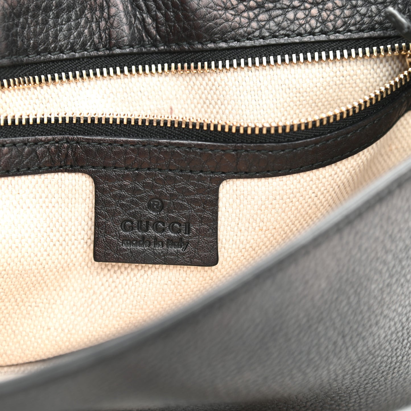 Pebbled Calfskin Medium Soho Flap Crossbody Black