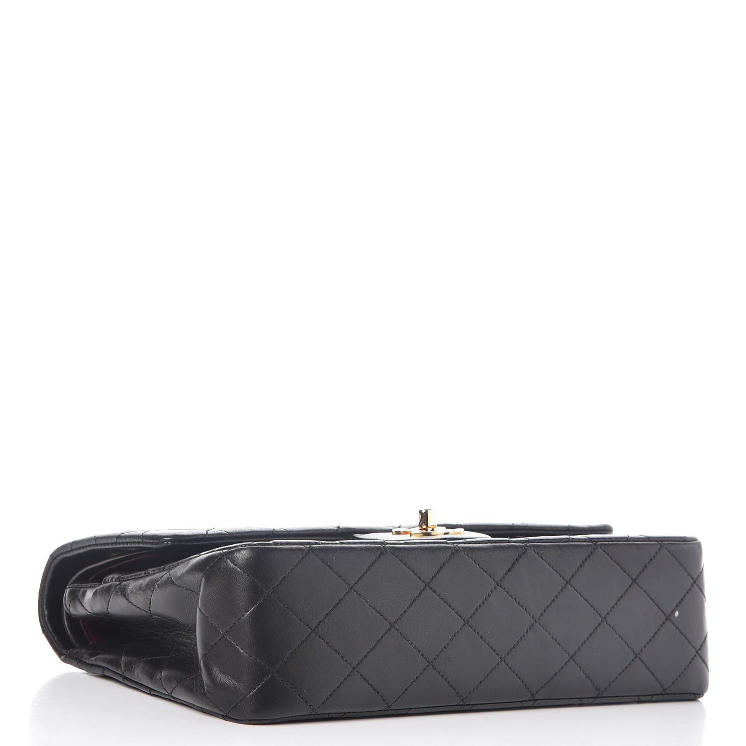 Chanel Lambskin Quilted Medium Double Flap Bag Black 4 of 12