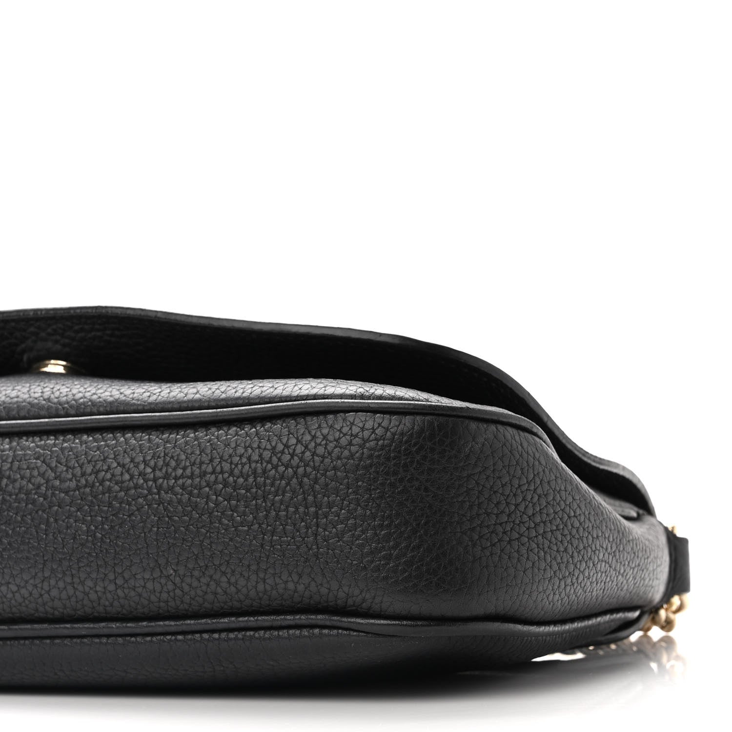 Gucci Pebbled Calfskin Medium Soho Flap Crossbody Black 10 of 12