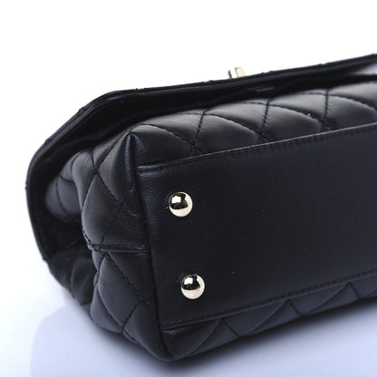 Chanel Goatskin Quilted Rainbow Extra Mini Coco Handle Flap Black 6 of 18