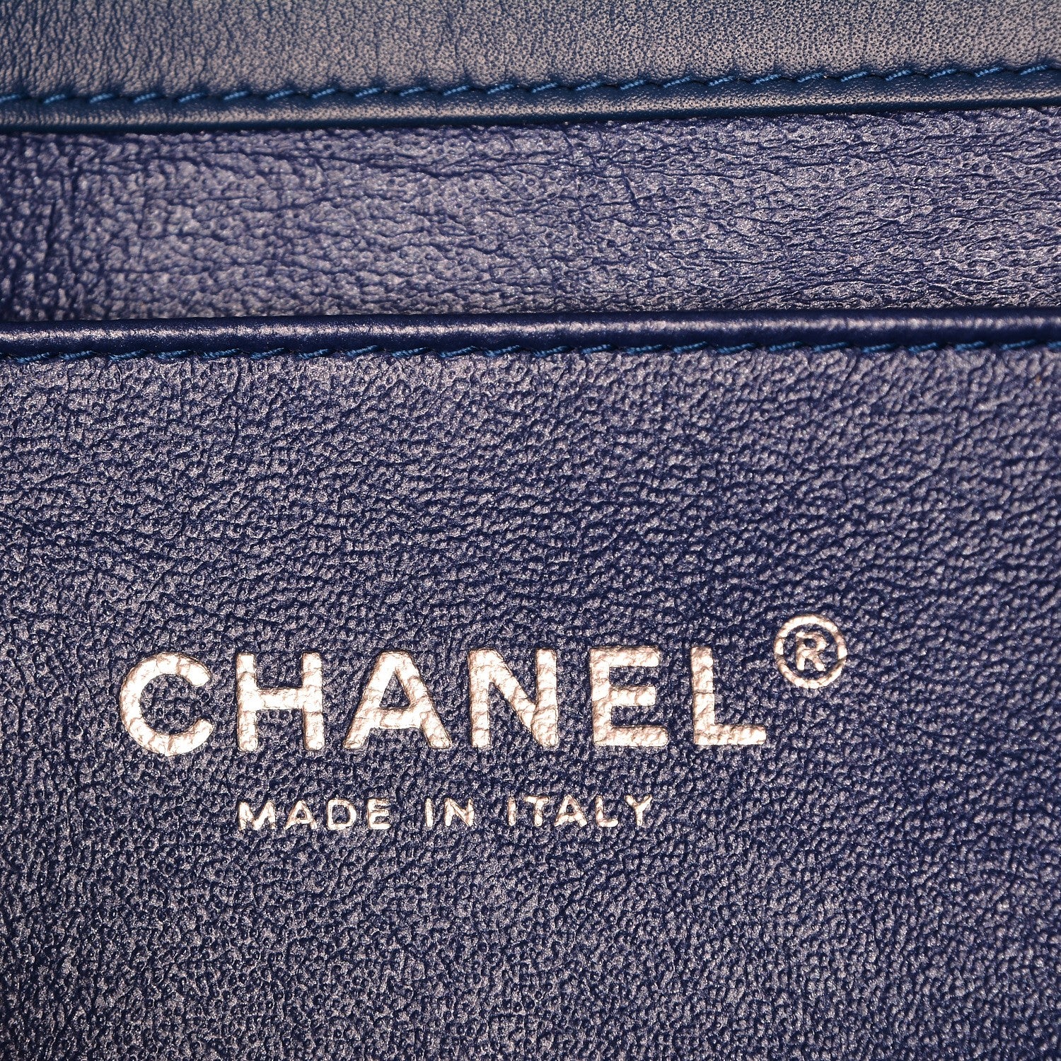 Chanel Patent Quilted Clutch with Chain Flap Blue 5 of 7