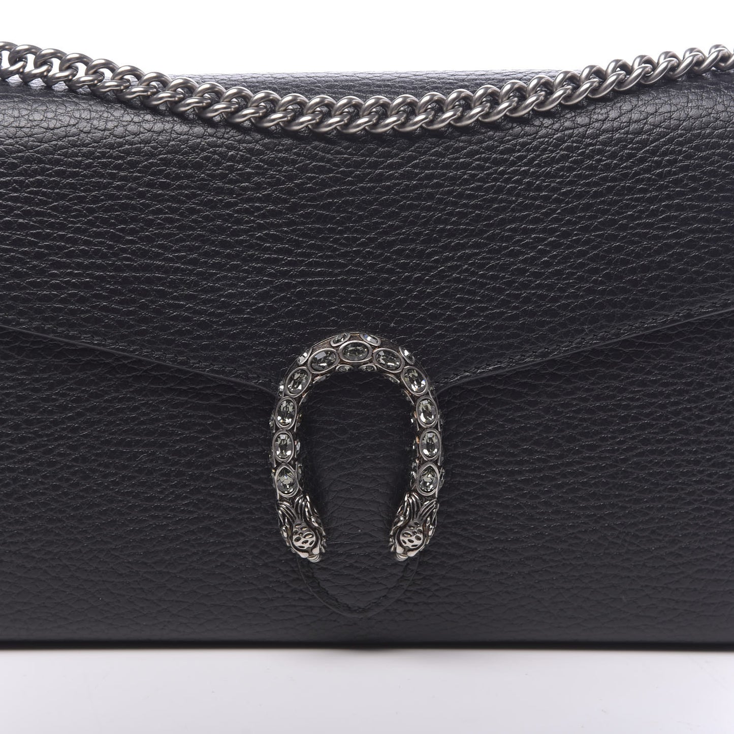 Calfskin Mini Dionysus Chain Wallet Black