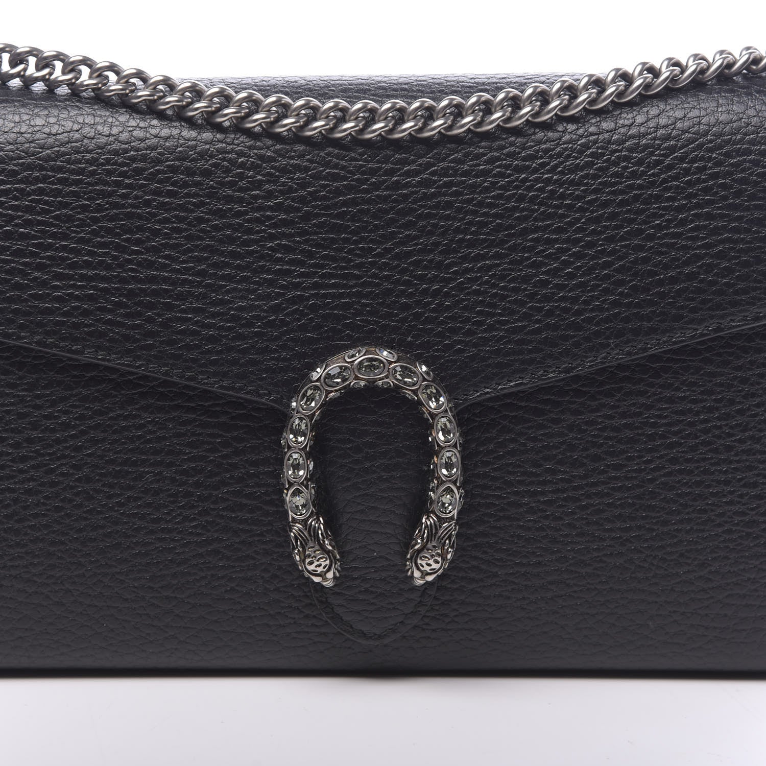 Gucci Calfskin Mini Dionysus Chain Wallet Black 10 of 11