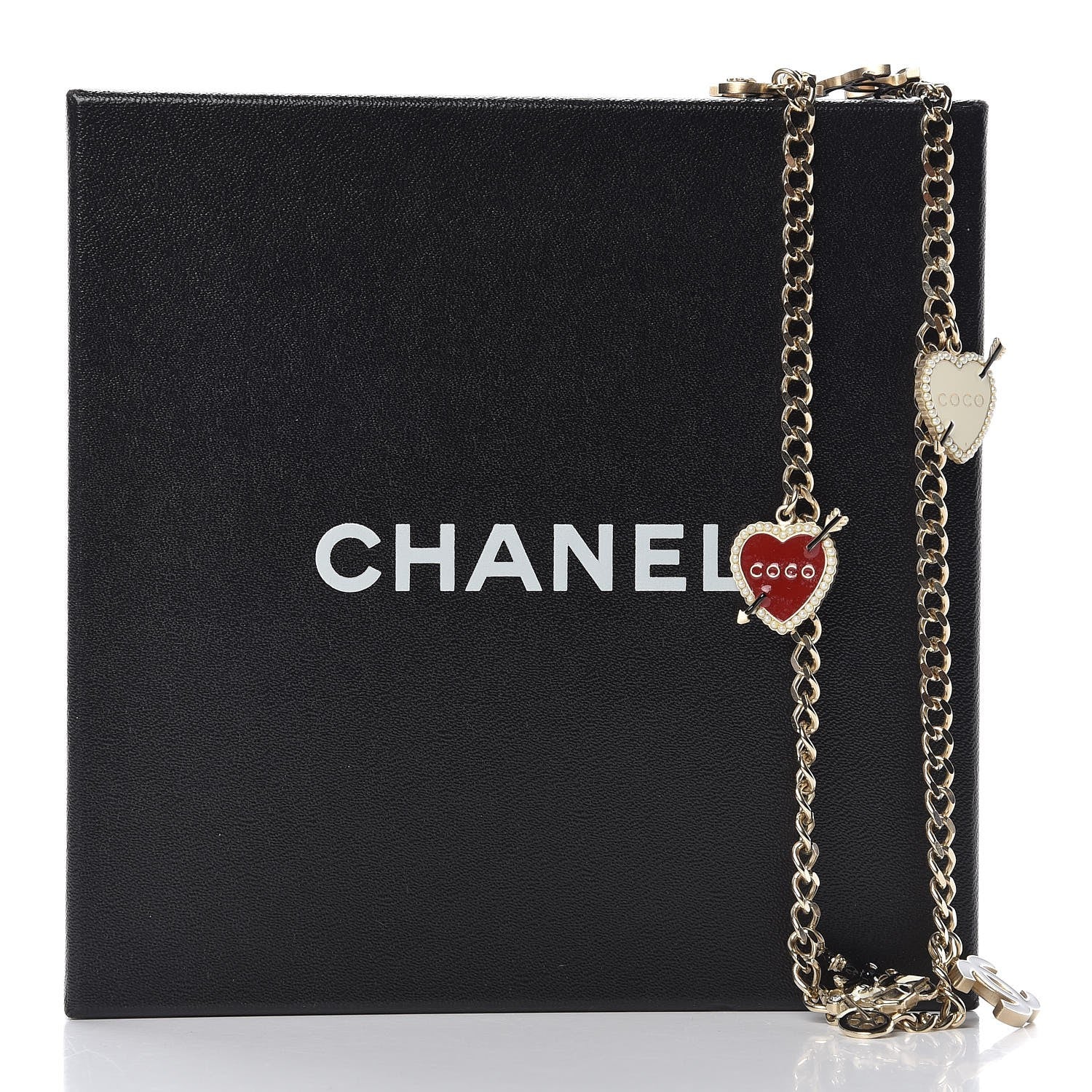 Chanel Enamel Charm CC Long Necklace Gold 5 of 5