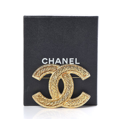 Chanel CC Large Brooch Gold 5 of 5
