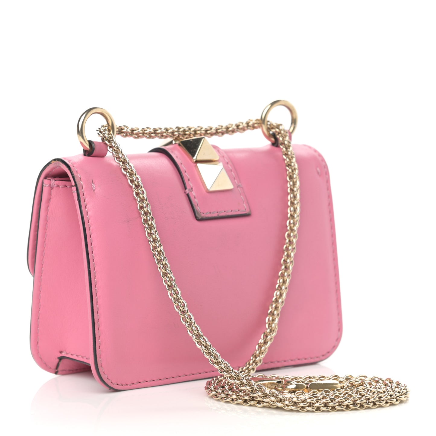 Vitello Mini Glam Lock Rockstud Flap Ninphea