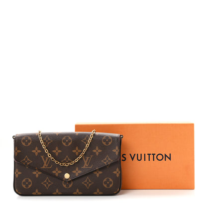 Louis Vuitton Monogram Pochette Felicie Chain Wallet Fuchsia 10 of 10
