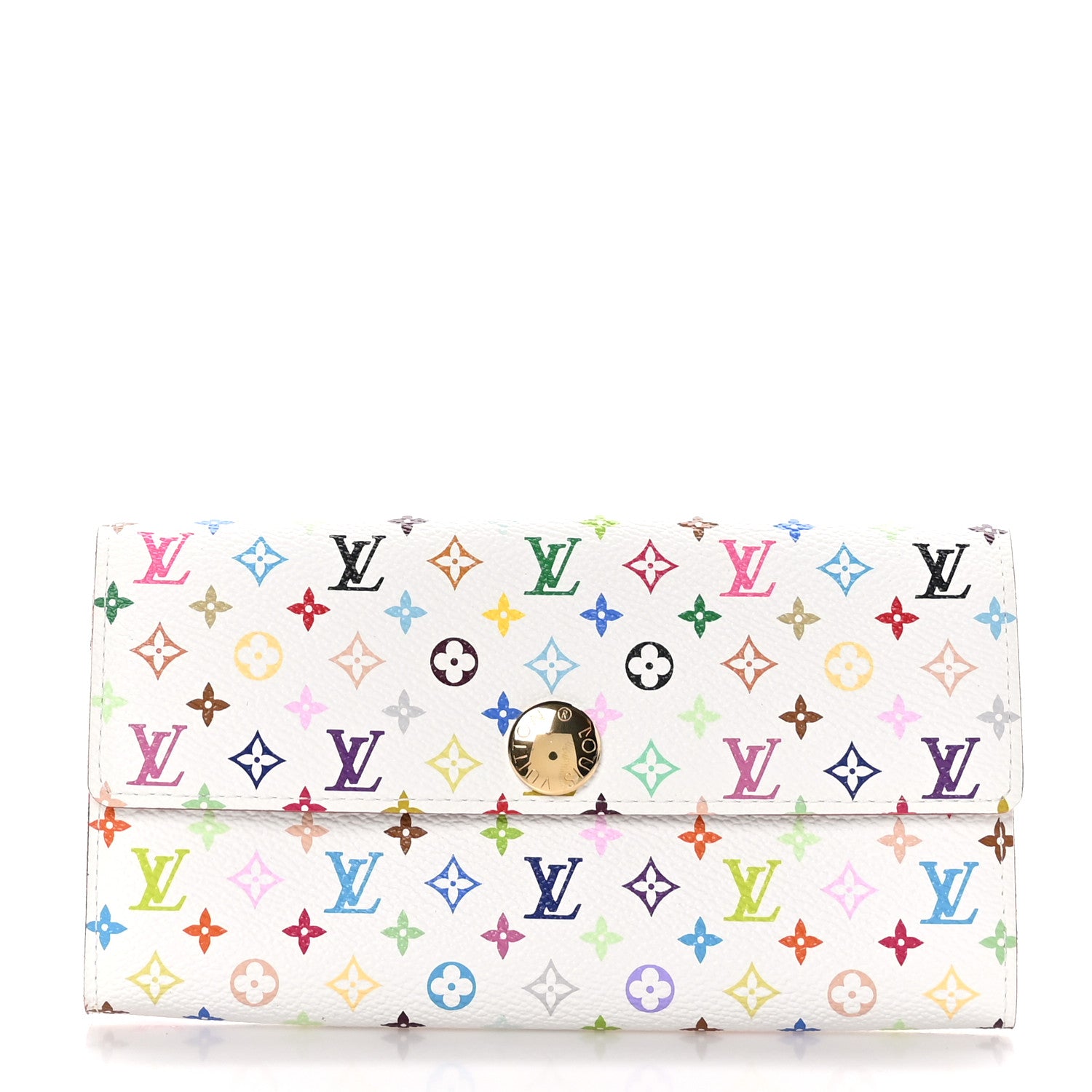 Louis Vuitton Monogram Multicolor Sarah Wallet White 1 of 7