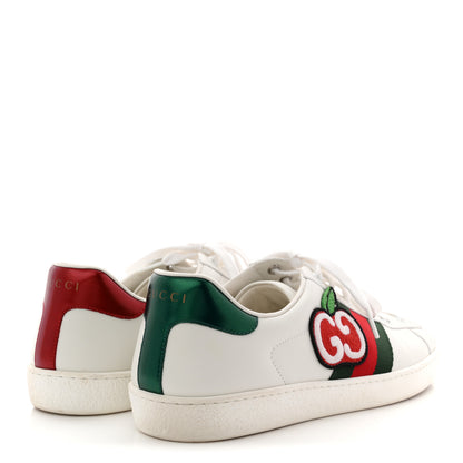 Gucci Calfskin Crocodile Web Mens Ace Sneakers 8 White Green 5 of 13