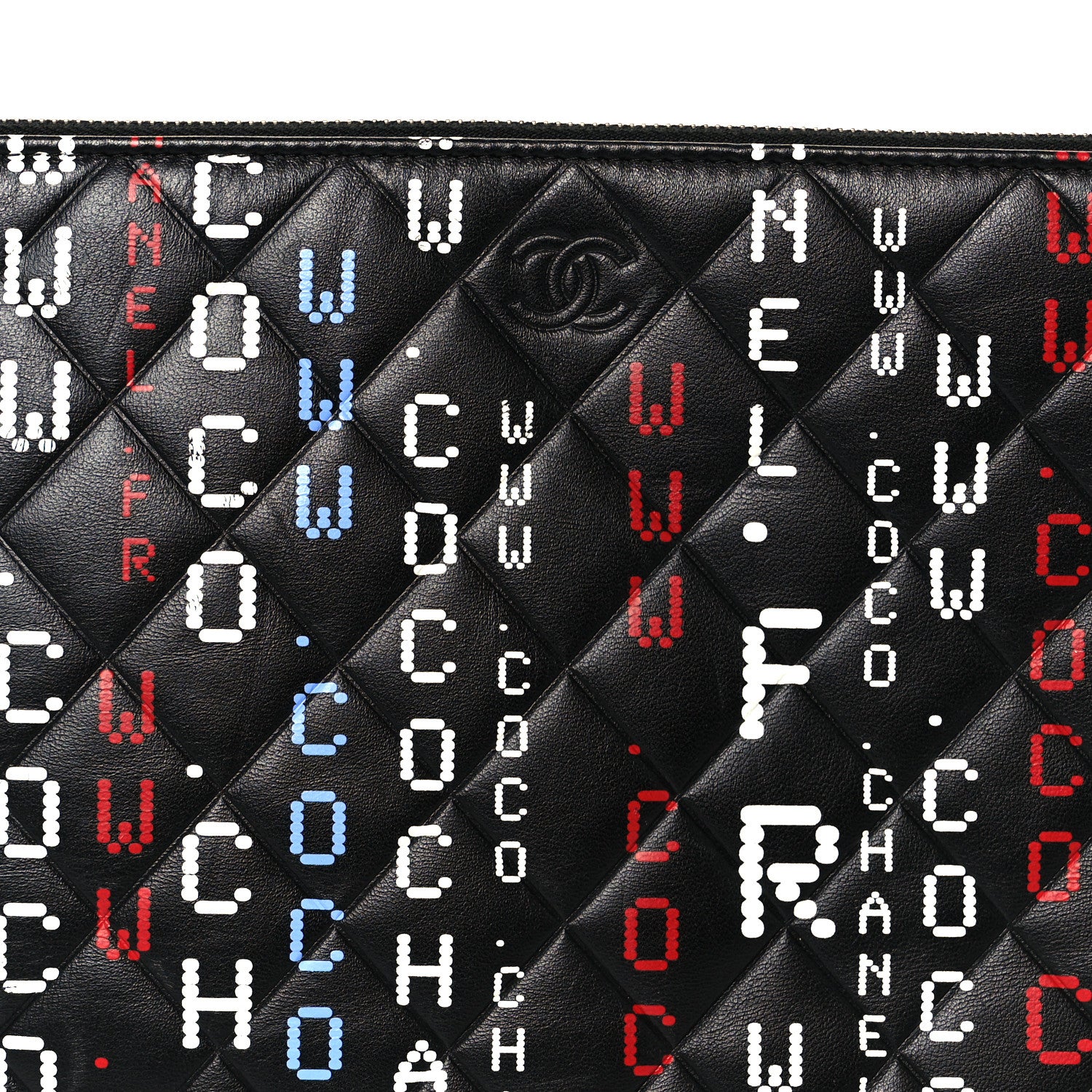 Chanel Lambskin Quilted Large Data Center Cosmetic Case Black 8 of 8
