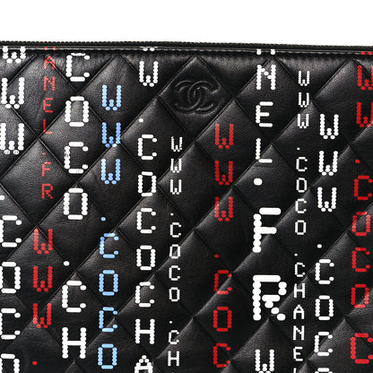 Chanel Lambskin Quilted Large Data Center Cosmetic Case Black 8 of 8