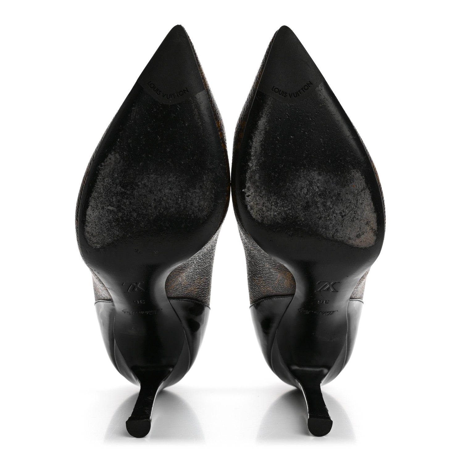 Louis Vuitton Monogram Cherie Pumps 36 Black 6 of 10