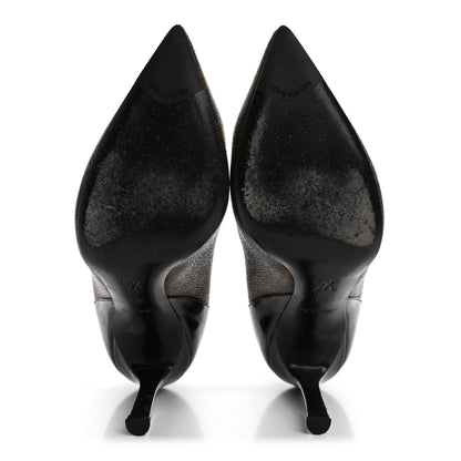 Louis Vuitton Monogram Cherie Pumps 36 Black 6 of 10