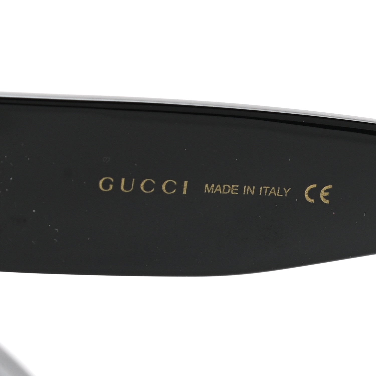 Gucci Acetate Pearl Rectangular Frame Sunglasses GG0234S Black Orange 6 of 8