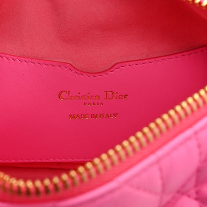 Christian Dior Lambskin Cannage Small Dior Vibe Hobo Bag Pink 6 of 10