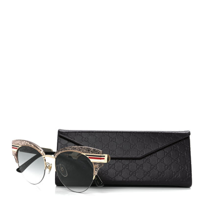 Gucci Glitter Cat Eye Sunglasses GG0283S Beige 8 of 8