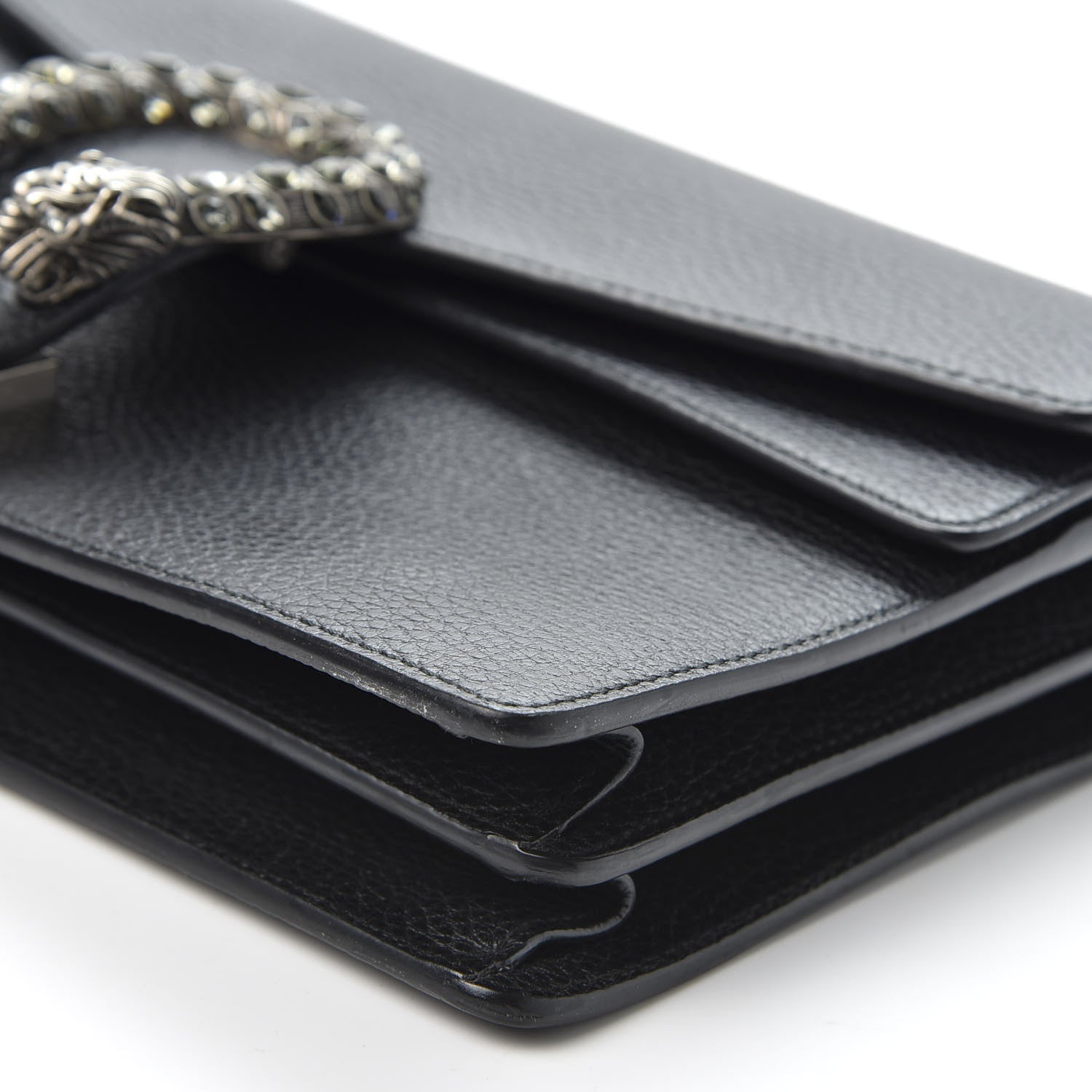 Gucci Pebbled Calfskin Small Dionysus Shoulder Bag Black 6 of 9