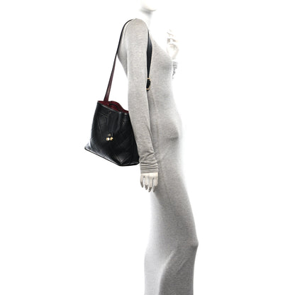 Chanel Calfskin Quilted Medium Bucket Bag Black 2 of 10