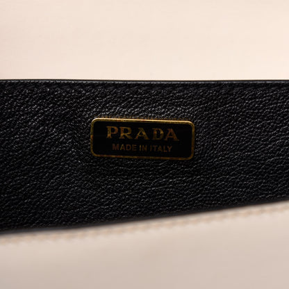 Prada City Calf Saffiano Cahier Bag Talco Black 6 of 12