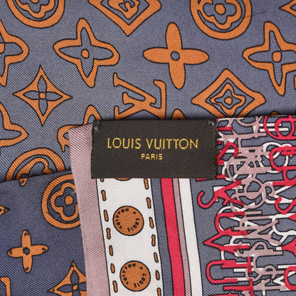 Louis Vuitton Silk Monogram Map Bandeau Quetsche 4 of 5