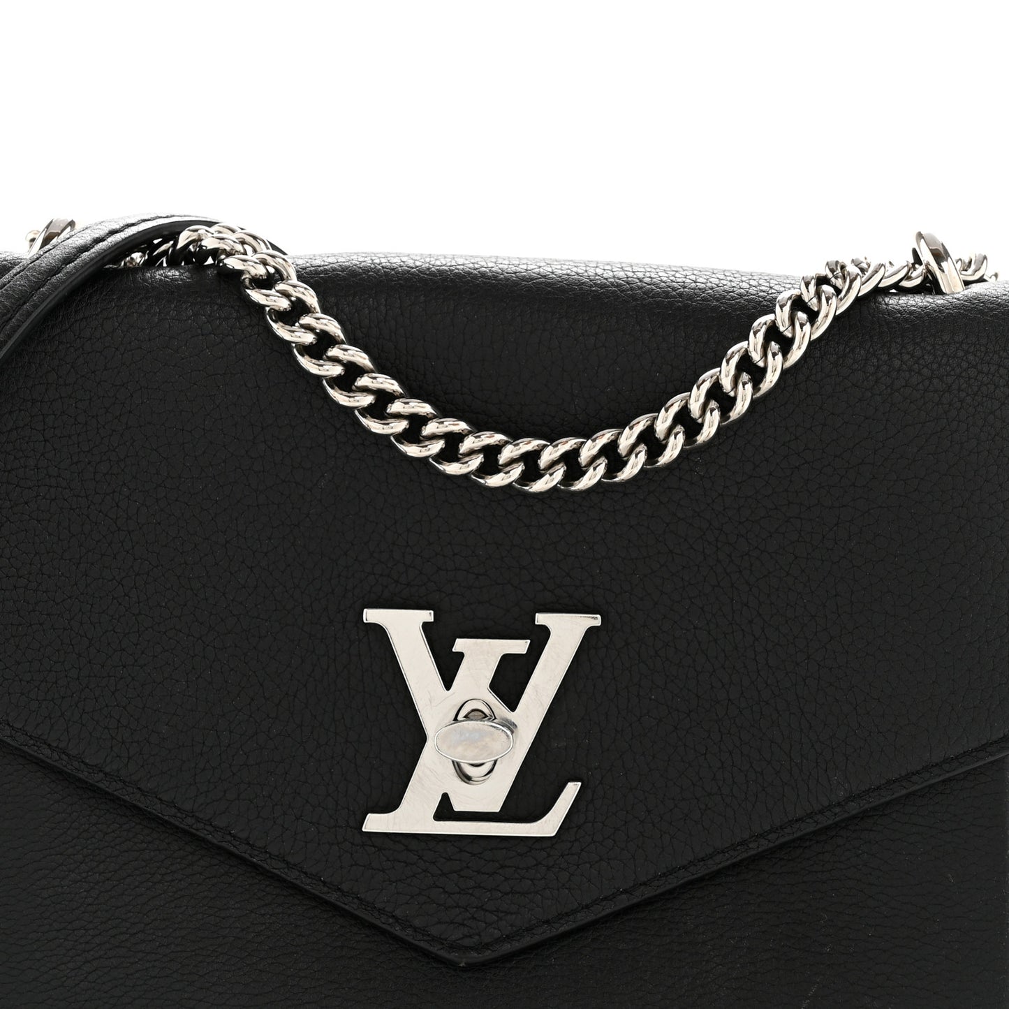 Soft Calfskin My Lockme Chain Bag BB Black