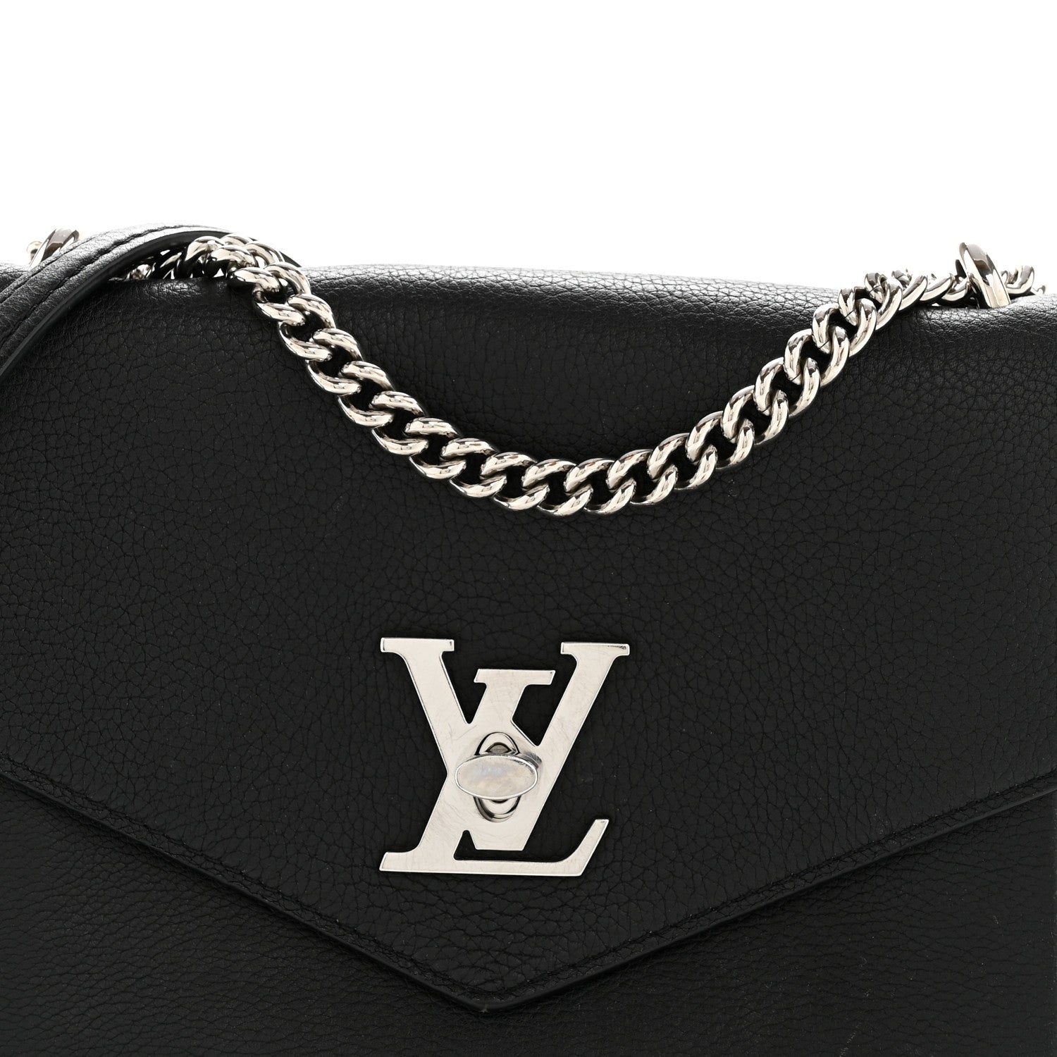 Louis Vuitton Soft Calfskin My Lockme Chain Bag BB Black 8 of 16