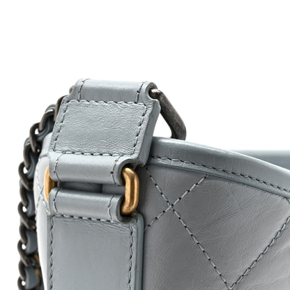 Chanel Aged Calfskin Quilted Medium Gabrielle Hobo Light Blue 12 of 12