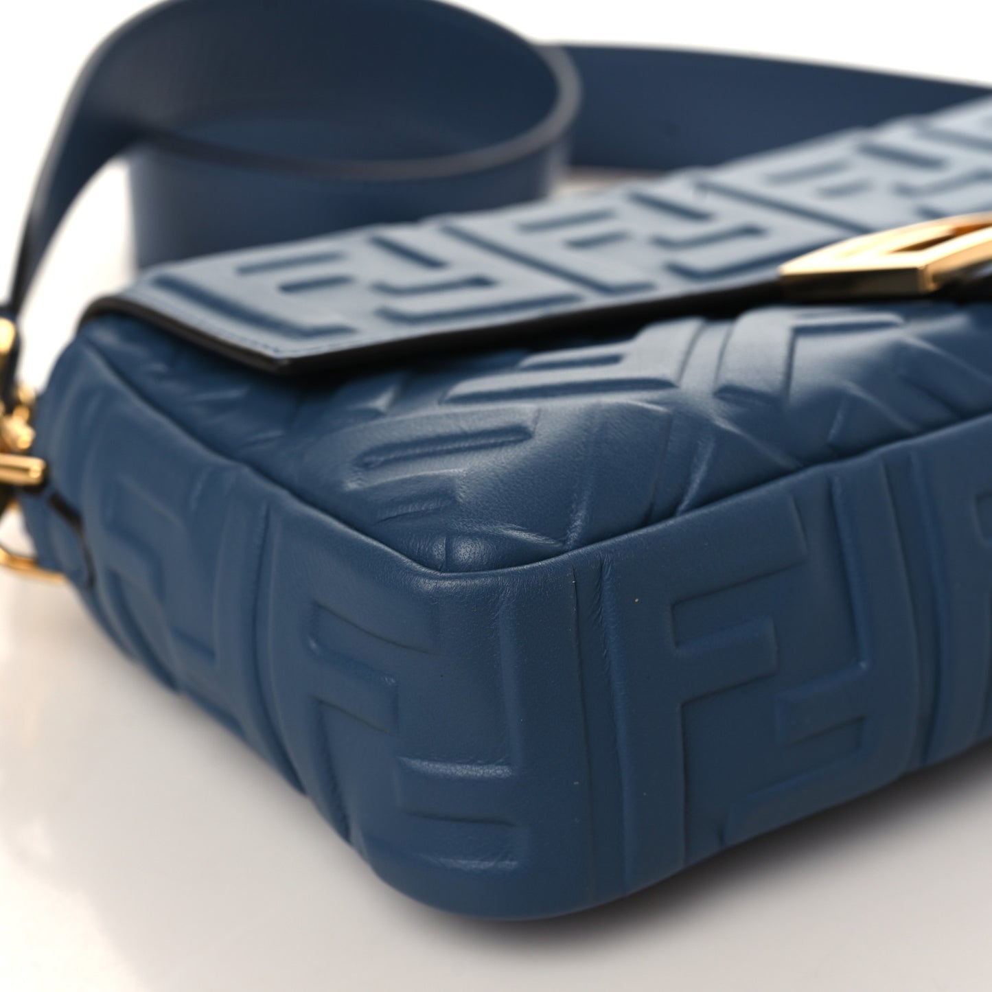 Nappa FF 1974 Embossed Baguette Mirto