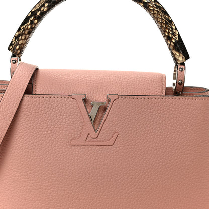 Louis Vuitton Taurillon Snakeskin Capucines PM Magnolia 7 of 9