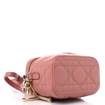 Christian Dior Lambskin Cannage Micro Vanity Case Ethereal Pink 4 of 8