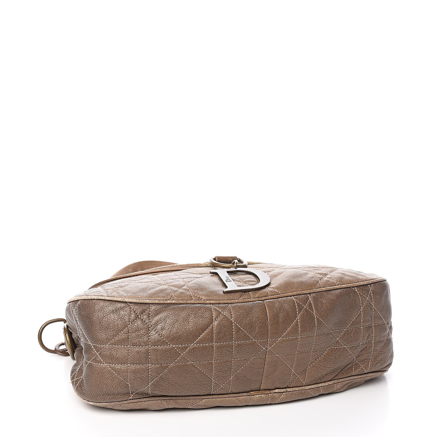 Lambskin Cannage Shoulder Bag Bronze
