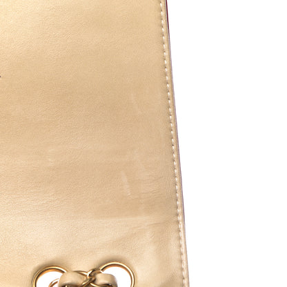 Chanel Lambskin Patent Chocolate Bar Flap Beige Red 11 of 15
