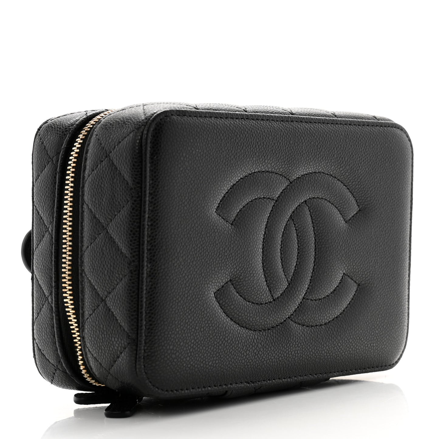 Caviar Quilted Jewelry Box Black