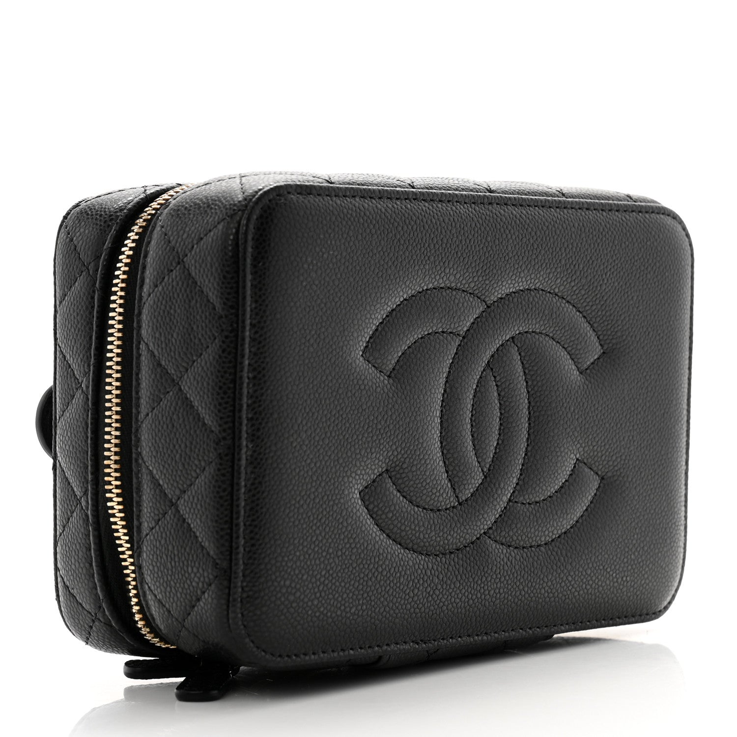 Chanel Caviar Quilted Jewelry Box Black 4 of 10
