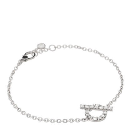 Hermes 18K White Gold Diamond Finesse Bracelet SH 1 of 4