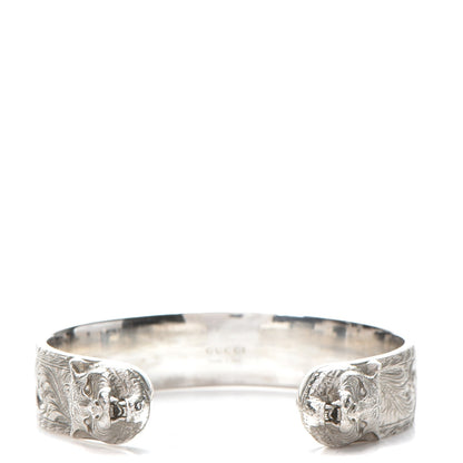Gucci Sterling Silver Feline Head Bracelet 1 of 7