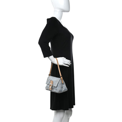 Fendi Zucchino Mini Mama Baguette Blue 2 of 9