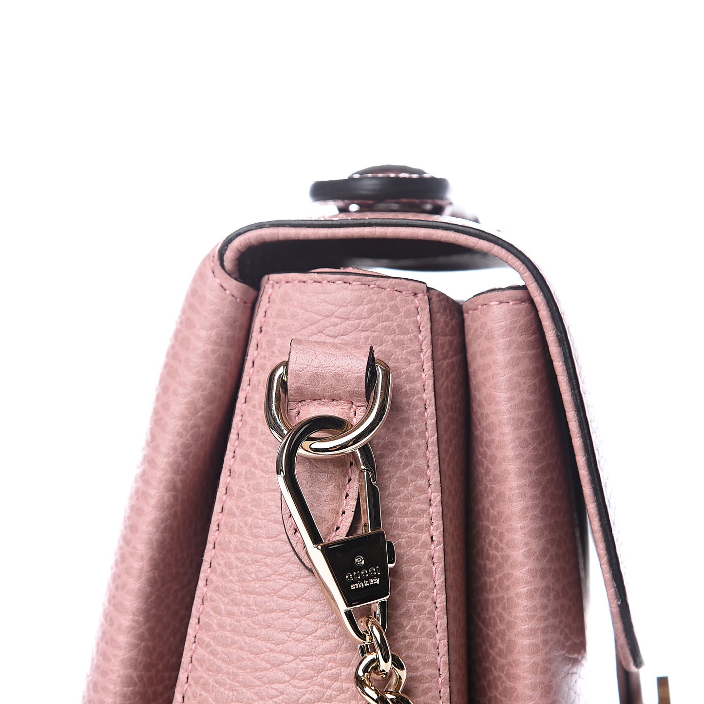Dollar Calfskin Interlocking G Top Handle Shoulder Bag Soft Pink