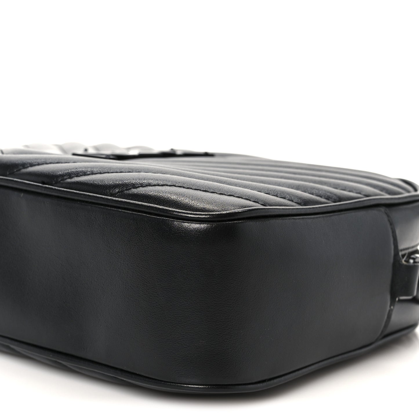Calfskin Matelasse Monogram Monochrome Lou Camera Bag Black